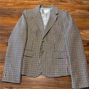 J. Crew Herringbone wool-blend schoolboy blazer